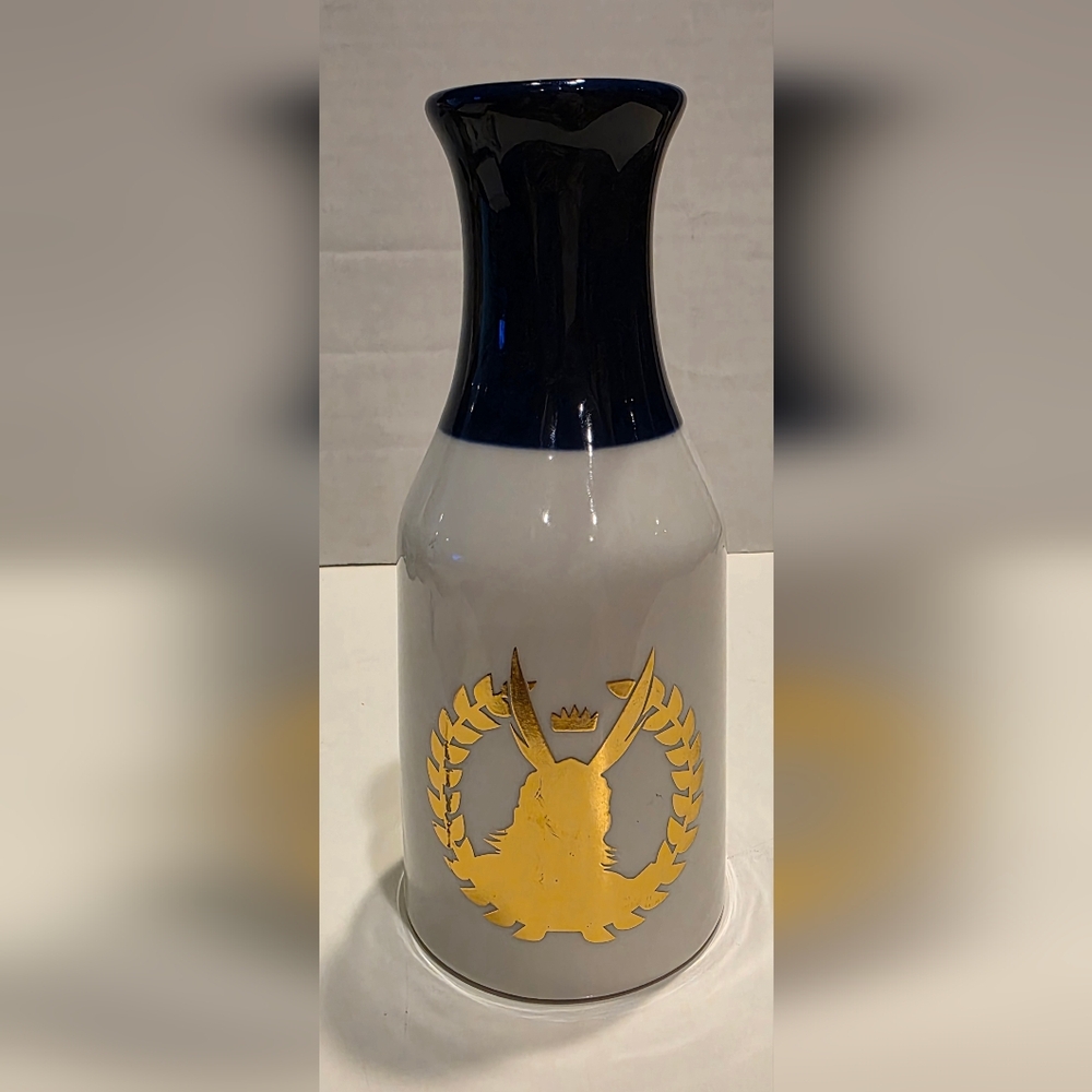 My Hero Academia Funimation Just Funky Ceramic Sake Bottle Gold Emblem Blue Top